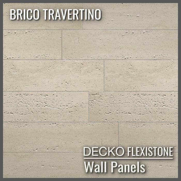 Hajlékony 3D kőhatású falpanelek <b>MINTA - BRICO TRAVERTINO</b> | DECKO Flexistone - Ingyenes szállítás