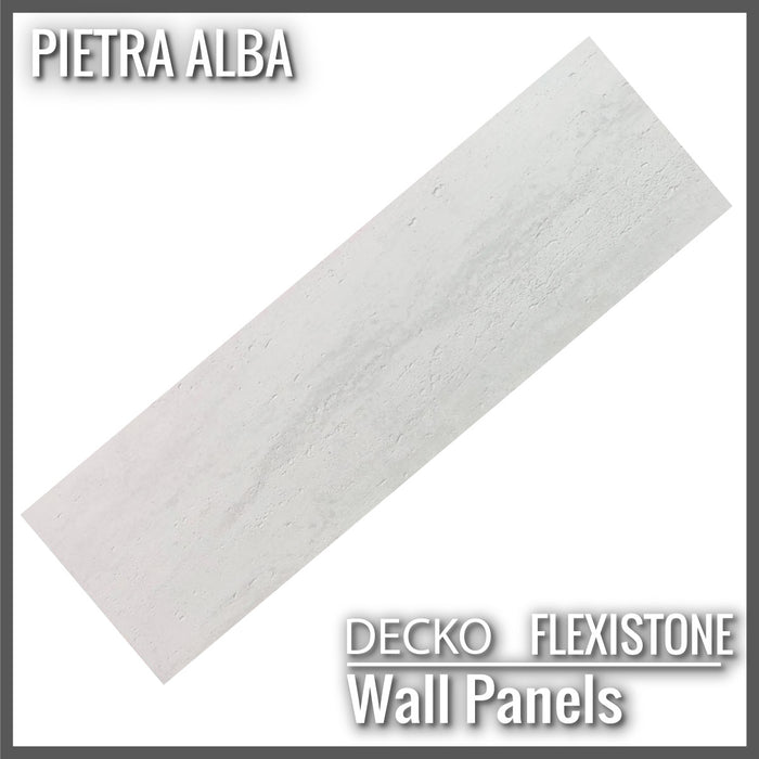 Hajlékony 3D kőhatású falpanelek - <b>PIETRA ALBA</b> - 16 db-os csomag (900 × 300 mm-es panelek) – 4,32 m² | DECKO Flexistone