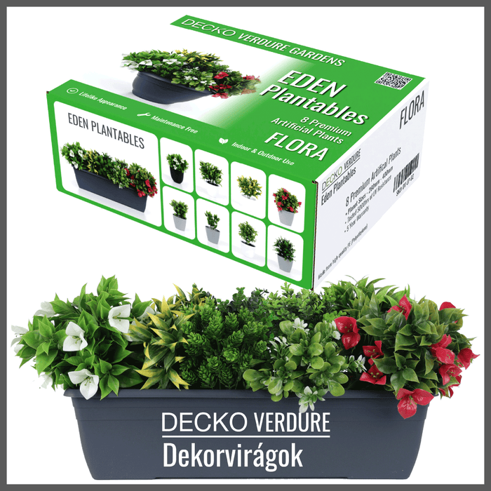 Ültethető műnövény szett (8 db) – <b>DECKO Verdure</b> Eden FLORA – <b>Ingyenes</b> szállítással