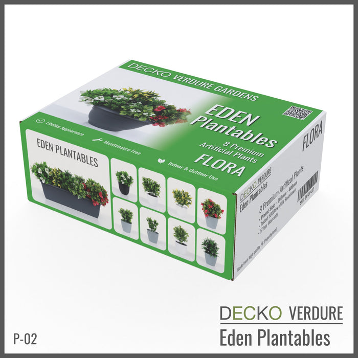 Ültethető műnövény szett (8 db) – <b>DECKO Verdure</b> Eden FLORA – <b>Ingyenes</b> szállítással