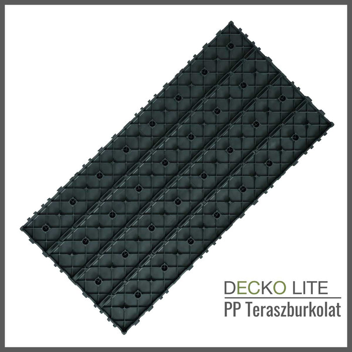 Teraszburkolat - <b>GREYSLAT</b> - összepattintható PP járólap  – újrahasznosítható prémium polipropilénnel | DECKO Lite (608x304x20 mm) - (Egy darab)