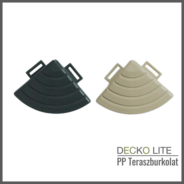 Teraszburkolat - <b>GREYSTONE</b> - összepattintható PP járólap  – 100% újrahasznosítható prémium polipropilénnel | DECKO Lite (304x304x20 mm) - (Egy darab)