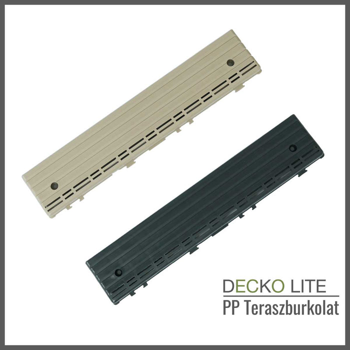 Teraszburkolat - <b>GREYSTONE</b> - összepattintható PP járólap  – 100% újrahasznosítható prémium polipropilénnel | DECKO Lite (304x304x20 mm) - (Egy darab)
