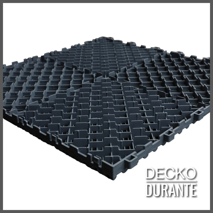 Garázsburkolat <b>SZÜRKE</b> - összepattintható polipropilén padló | DECKO <b>DURANTE</b> (400x400x18 mm) - (Egy darab)