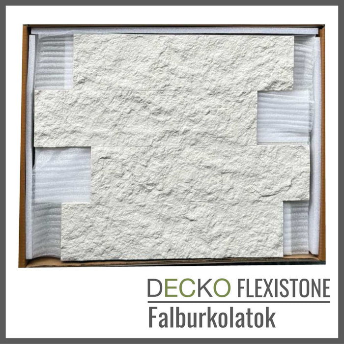 Hajlékony 3D kőhatású falpanelek – <b>BRICO NATURALE</b> – 12 db egymásba illeszkedő, öntapadós panel egy dobozban – 1,08 m² | DECKO FlexiStone