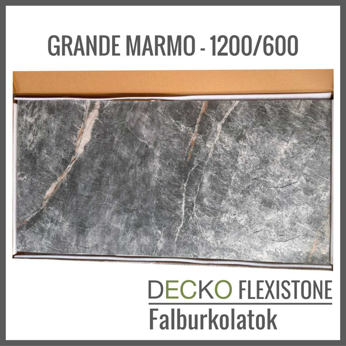 Hajlékony 3D kőhatású falpanelek  – <b>GRANDE MARMO</b> – 5 db-os csomag (1200x600mm-es panelek) - 3,6 m² | DECKO Flexistone