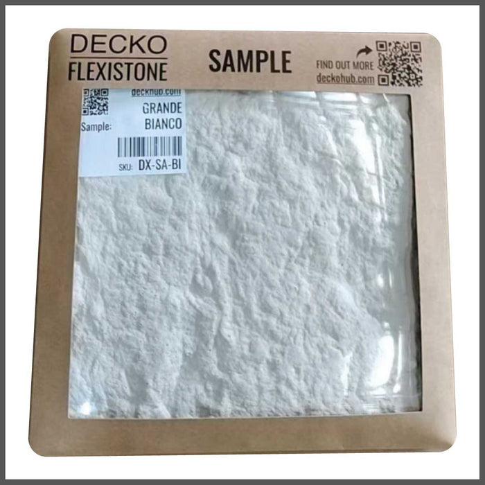 Hajlékony 3D kőhatású falpanelek – <b>GRANDE BIANCO</b> – 5 db-os csomag (1200x600mm-es panelek) - 3,6 m² | DECKO Flexistone