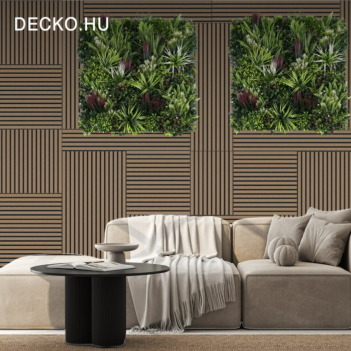Akusztikus Falpanel – Hangelnyelő, Faerezetes – <b>OAK Hosszú</b> (3 db/doboz - 1200×600x21 mm - <b>2,16 m<sup>2</sup></b>) | DECKO SOUNDSCAPE
