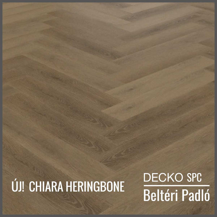 SPC Hibrid Vinyl Padló - <b>CHIARA Herringbone</b> - Kőkompozit, vízálló | DECKO (1,64 m²/doboz)