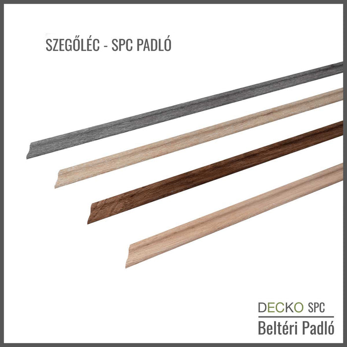 <b>Szegőléc </b> – SPC Hibrid Vinyl Padlóhoz | DECKO (1220×20×20 mm – 45° gyári vágás)