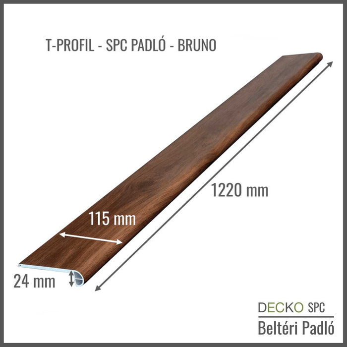 <b>Lépcsőelem </b> – SPC Hibrid Vinyl Padlóhoz | DECKO - (1220×115×24 mm) - Válassz színt