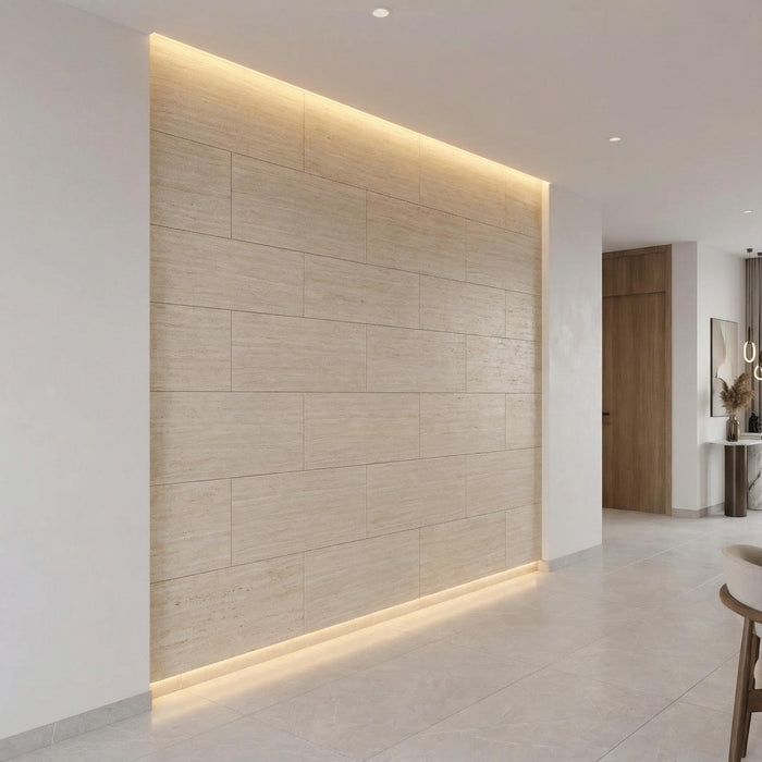 Hajlékony 3D kőhatású falpanelek – <b>GRANDE TRAVERTINO</b> – 6 db-os csomag (1200x600mm-es panelek) - 4,32 m² | DECKO Flexistone