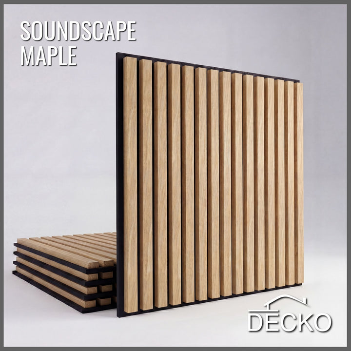Akusztikus Falpanel – Hangelnyelő, Faerezetes – <b>MAPLE Négyzet</b> - (5 db/doboz - 600×600x21 mm - <b>1,8 m<sup>2</sup></b>) | DECKO SOUNDSCAPE