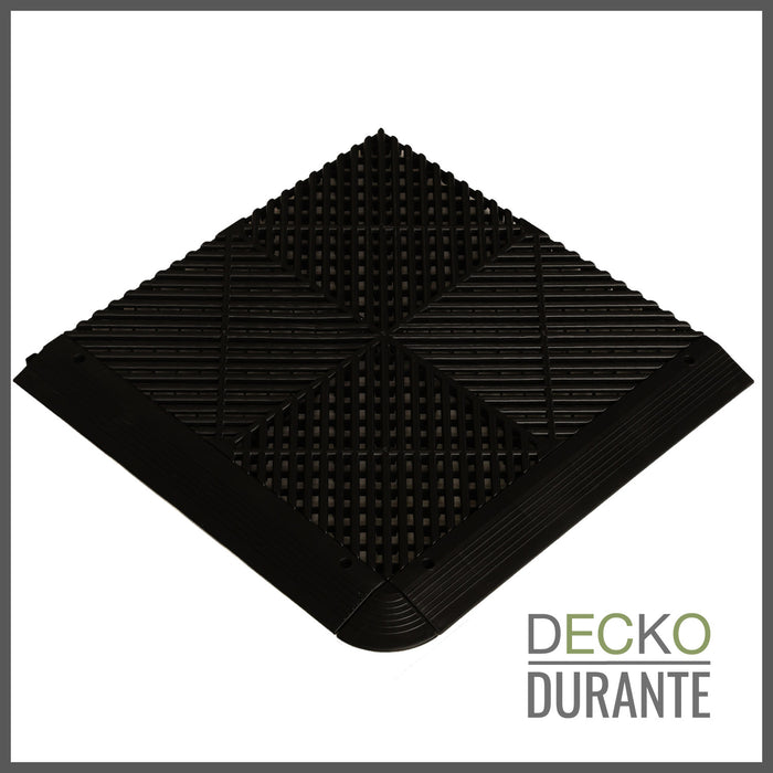Garázsburkolat <b>FEKETE</b> - összepattintható polipropilén padló | DECKO <b>DURANTE</b>  (400x400x18 mm) - (Egy darab)