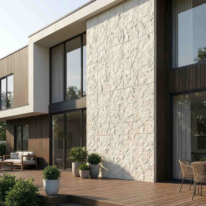 Hajlékony 3D kőhatású falpanelek <b>MINTA - GRANDE BIANCO</b> | DECKO Flexistone - Ingyenes szállítás