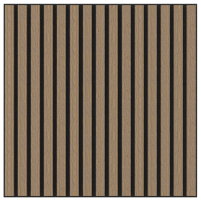 Akusztikus Falpanel – Hangelnyelő, Faerezetes – <b>OAK Négyzet</b> - (5 db/doboz - 600×600x21 mm - <b>1,8 m<sup>2</sup></b>) | DECKO SOUNDSCAPE