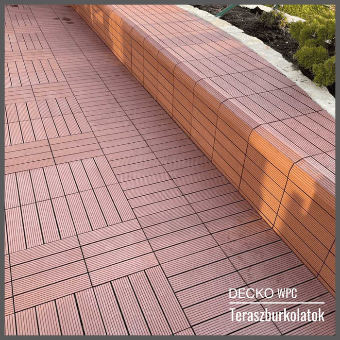 Teraszburkolat <b>Sarokelem</b> - Prémium WPC járólaphoz | DECKO (80x80x20 mm) - (Egy darab)