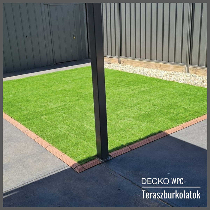 Teraszburkolat <b>Sarokelem</b> - Prémium WPC járólaphoz | DECKO (80x80x20 mm) - (Egy darab)