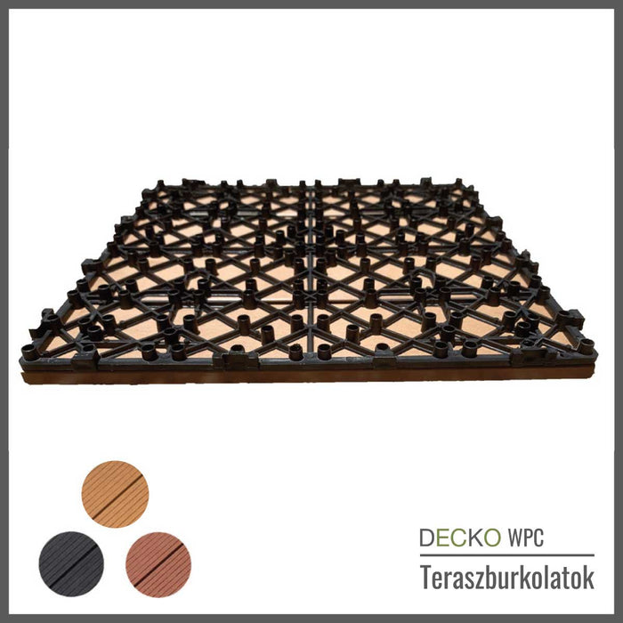 DECKO WPC Klikkelhető Teraszburkolat - 300/300/20 - Ár/db